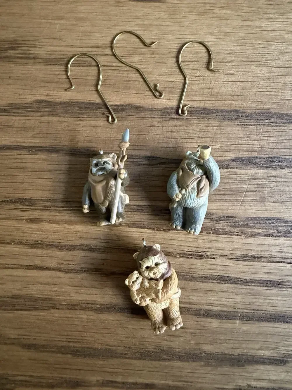 Vintage 1990s Hallmark Keepsake Mini Ornaments Star Wars Ewoks Set of 3